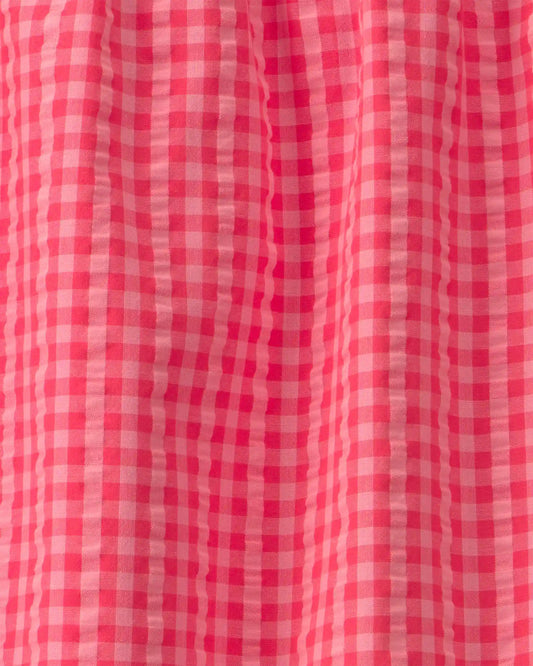 Girls Gingham Tank Top - Pink