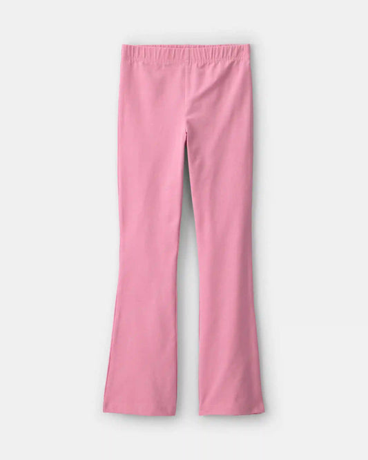 Girls Pull-On Stretch Flare Leggings - Pink