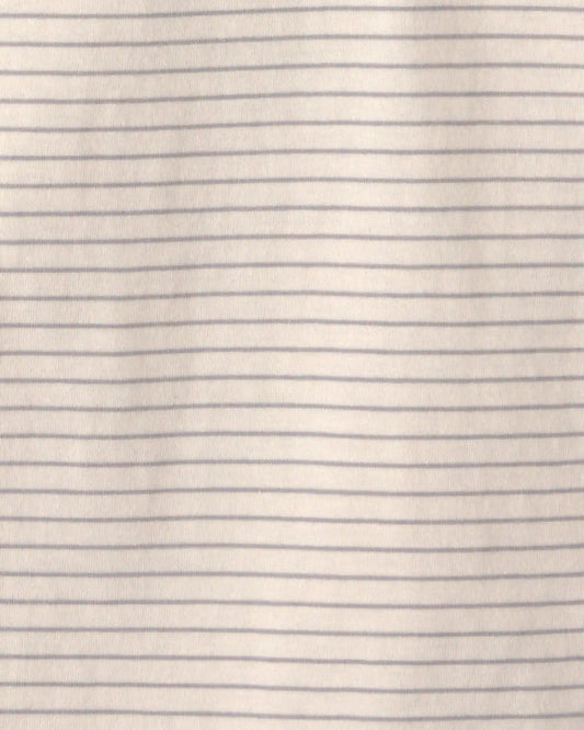 Boys Stripe Henley Tee - Cream