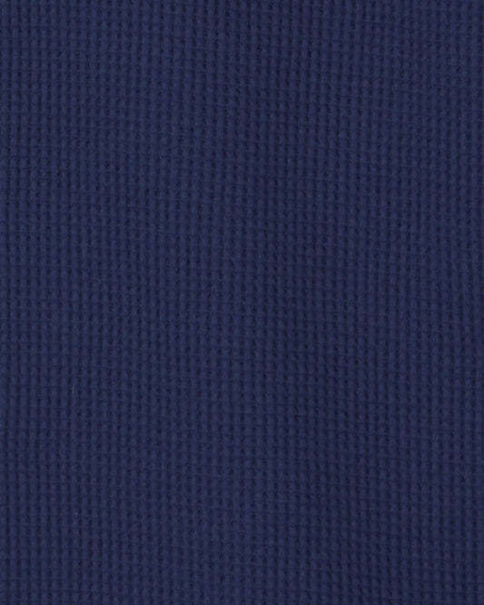 Boys Thermal Long-Sleeve Button-Down Shirt - Navy Blue