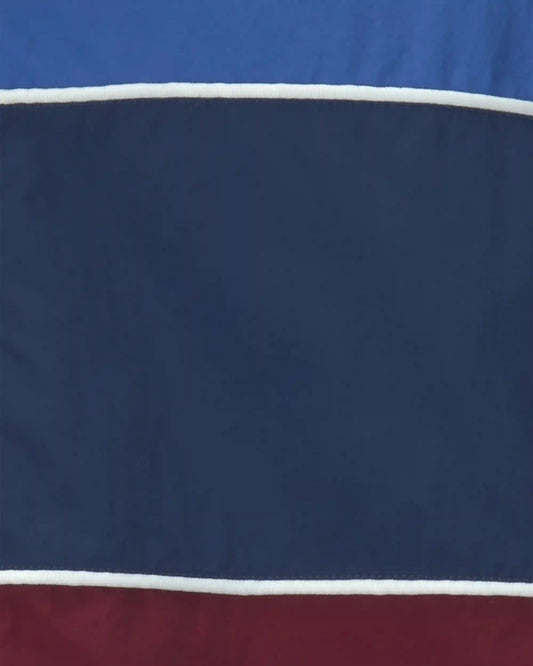 Boys Color Block Zip-Up Jacket - Blue/Burgundy