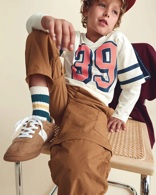 Boys 2-in-1 Cargo Utility Zip-Off Pants - Brown