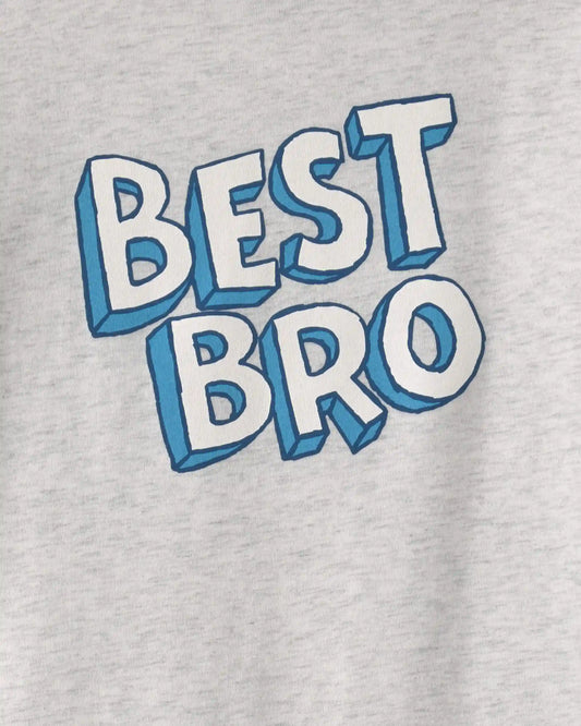 Boys 'Best Bro' Long-Sleeve Graphic Tee - Grey