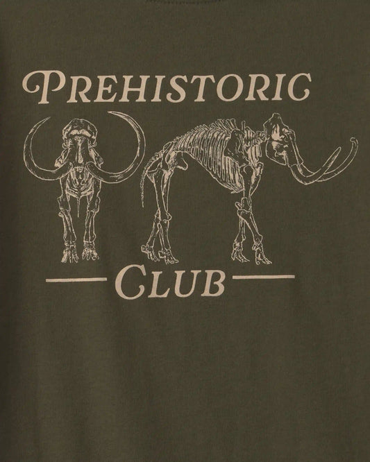 Boys 'Prehistoric Club' Graphic Tee - Olive Green