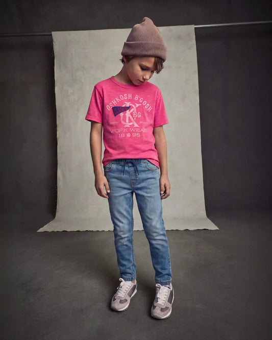 Boys Denim Tapered Jeans - Medium Wash