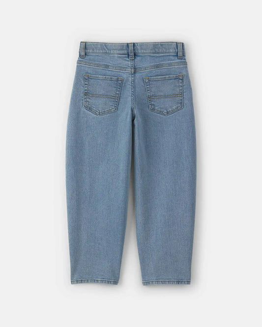 Boys Denim Baggy Barrel Jeans - Light Wash