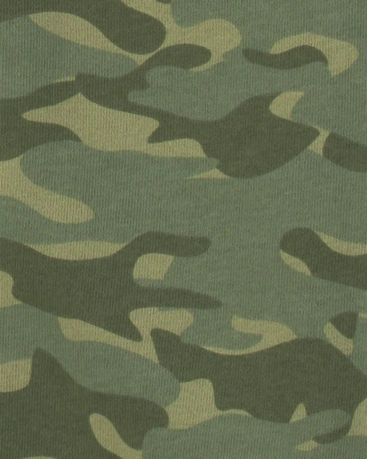 Boys Camo Zip-Up Hoodie - Green