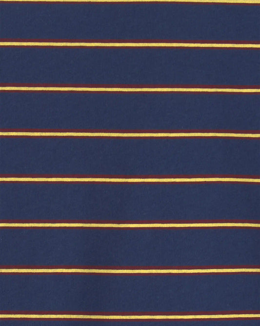 Boys Striped Long-Sleeve T-Shirt - Navy Blue/Red