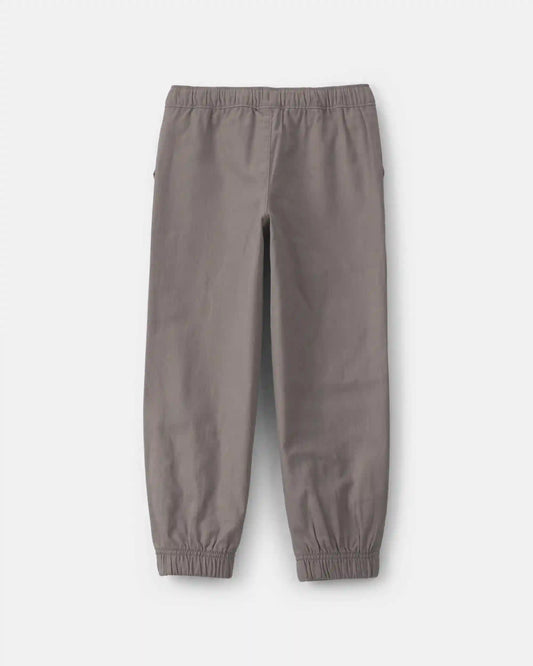 Boys Twill Joggers - Grey