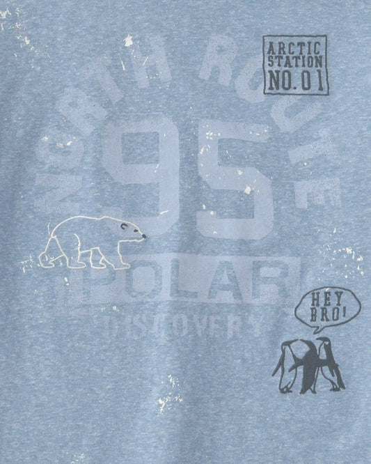 Boys Polar Long-Sleeve Graphic Tee - Blue