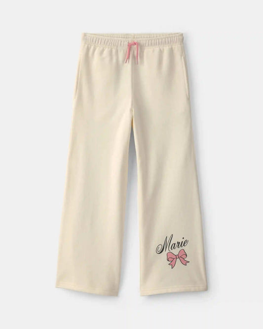 Girls Disney© Marie Fleece Wide-Leg Pants - Cream