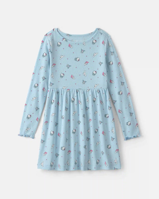 Girls Hello Kitty® Long-Sleeve Dress - Blue