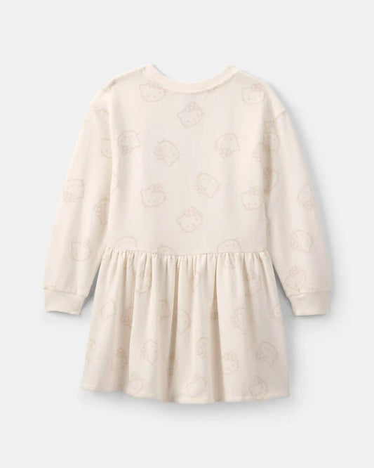 Girls Hello Kitty® Long-Sleeve Layered Dress - Cream