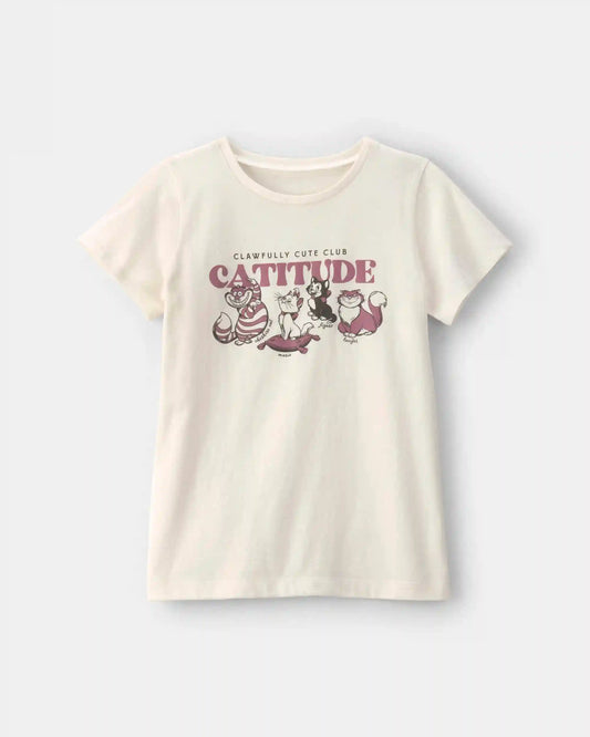Girls Disney© Cats Graphic Tee - Cream