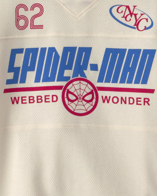 Boys ©Marvel Spider-Man Short-Sleeve Jersey - Cream