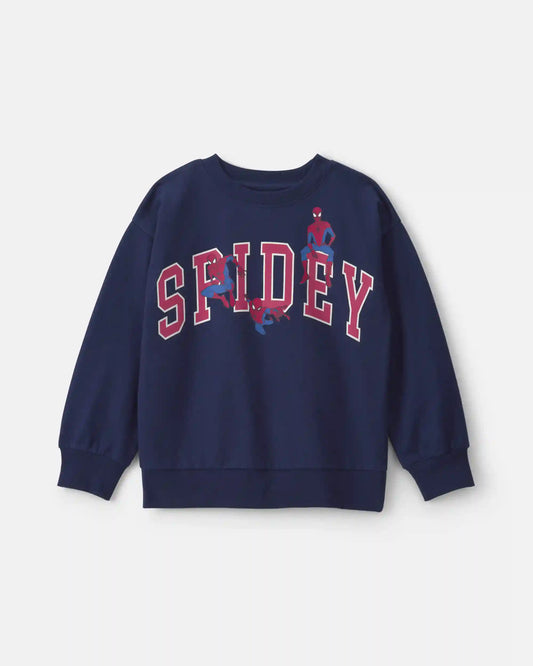 Boys ©Marvel Spider-Man Pullover Sweatshirt - Navy Blue