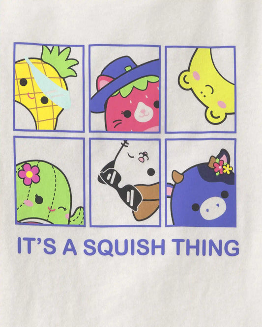 Girls Squishmallow Long-Sleeve Graphic Tee - White