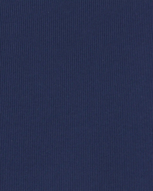 Girls Long-Sleeve Ribbed Top - Navy Blue