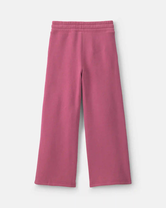 Girls Fleece Wide-Leg Active Pants - Pink