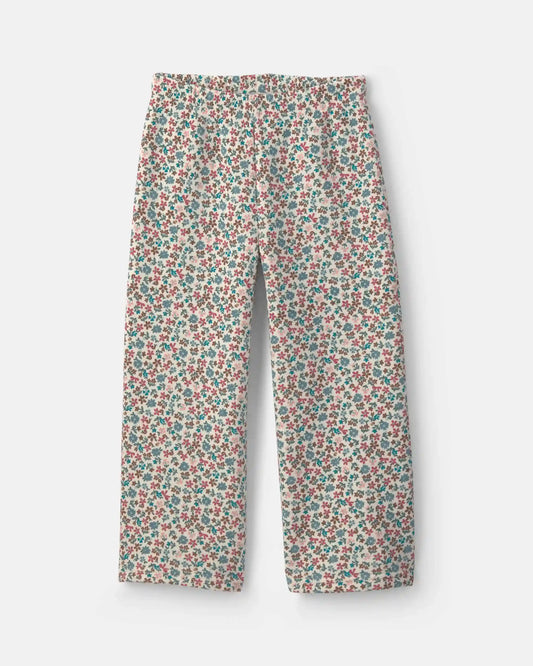 Girls 2-Piece Floral Fleece Long-Sleeve Top & Pant Set - Pink