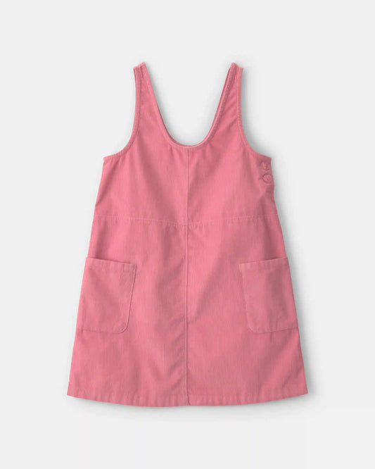 Girls 2-Piece Corduroy Long-Sleeve Jacket & Dress Set - Pink