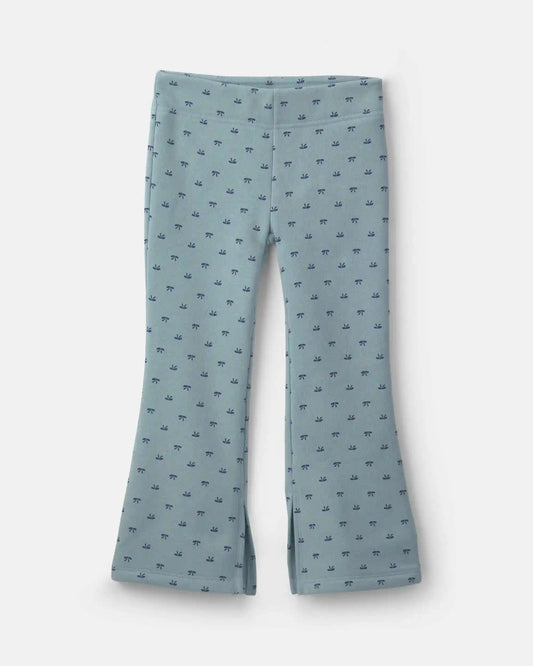 Girls 2-Piece Bow Fleece Pullover & Pant Set - Blue