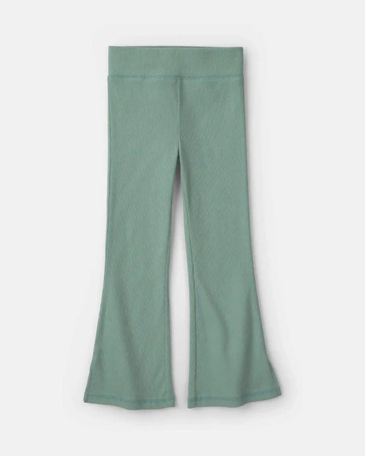 Girls 2-Piece Butterfly Fleece Long-Sleeve Top & Pant Set - Green