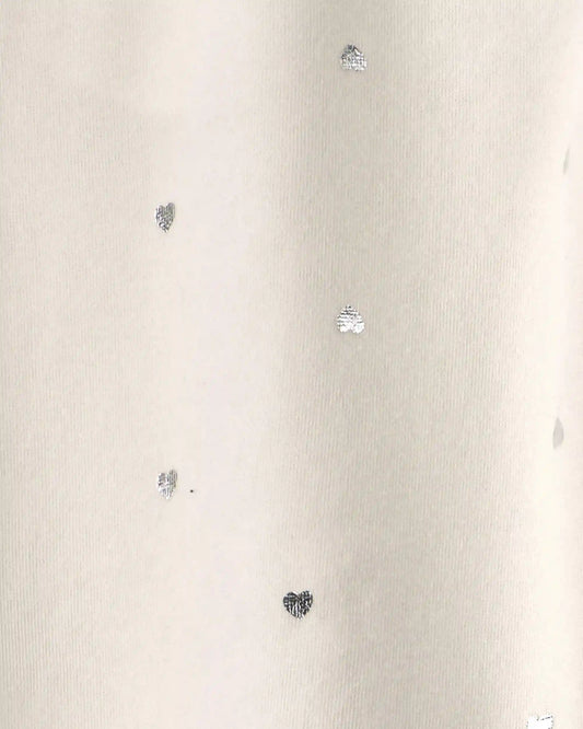 Girls Heart Fleece Barrel Pants - Cream