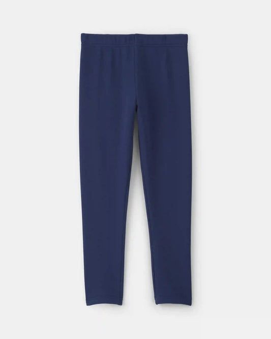 Girls Fleece Pull-On Stretch Leggings - Navy Blue