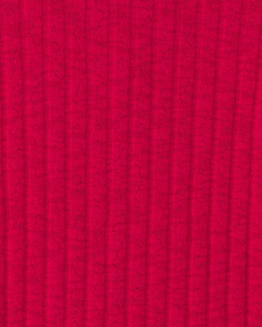 Girls Long-Sleeve Mock Neck Top - Red