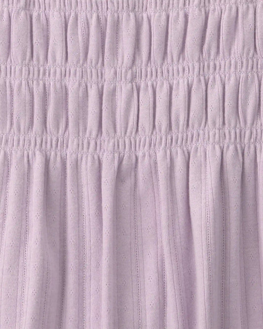 Girls Long-Sleeve Peplum Top - Purple