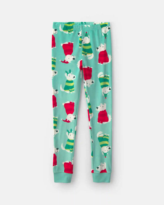 Kids 2-Piece Christmas DreamPlush Snug Fit Pajama Set - Green