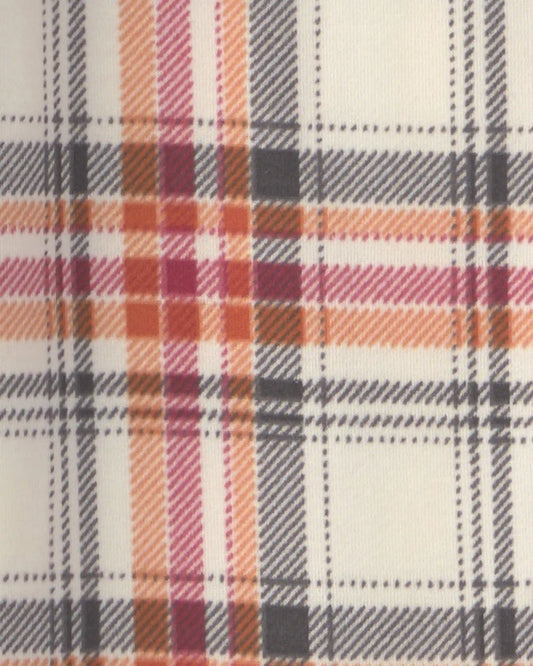 Boys 2-Piece Plaid Gamer Fleece Loose Fit Pajama Set - Grey/Orange