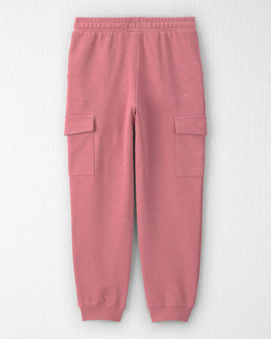 Girls Organic Cotton French Terry Cargo Pants