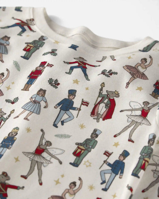 Kids 2-Piece Organic Cotton Pajamas in Nutcracker