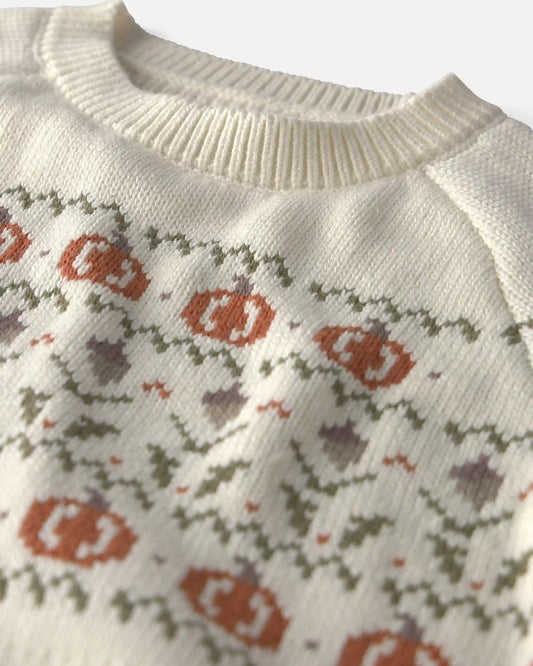 Kids Organic Cotton Fair Isle Sweater Knit Pullover