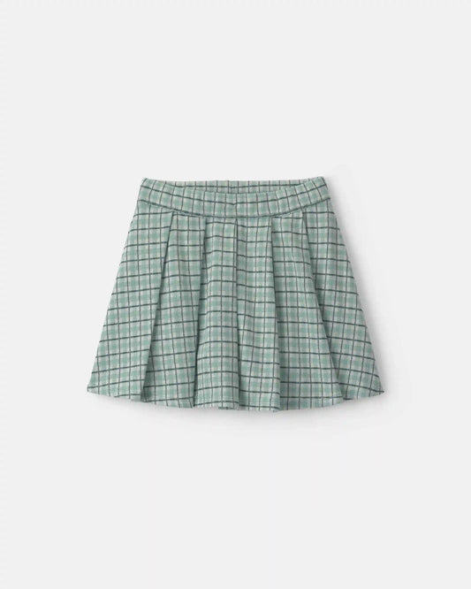 Girls Plaid Skort - Green
