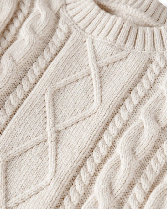 Kids Organic Cotton Cable Knit Sweater