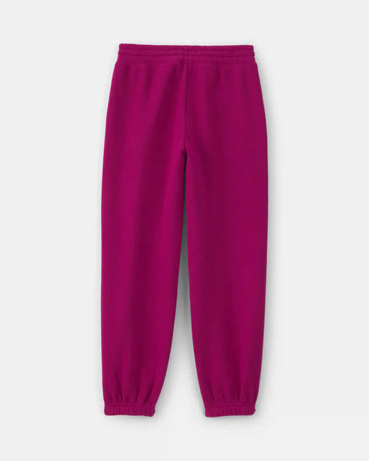 Girls Fleece Joggers - Burgundy