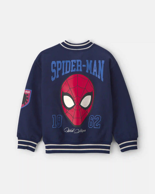 Boys ©Marvel Spider-Man Fleece Varsity Jacket - Blue
