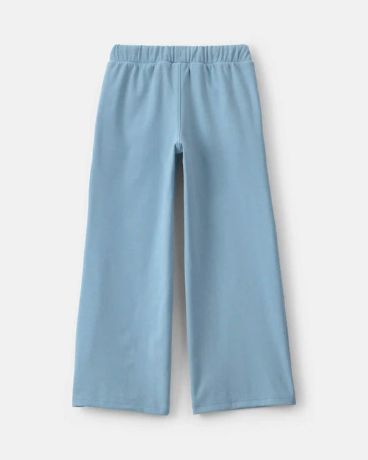 Girls Ribbed Pull-On Pants - Blue