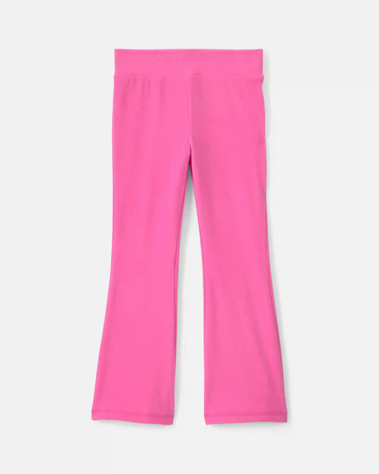 Girls Fleece Wide-Leg Pants - Pink