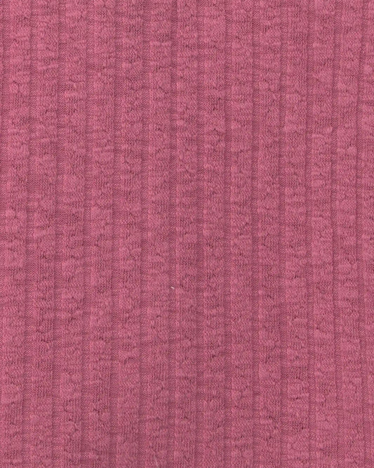 Girls Ribbed Long-Sleeve Henley Top - Pink