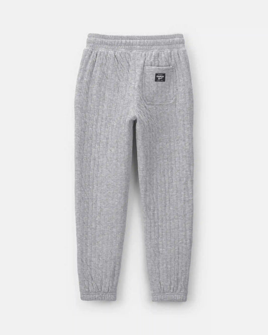 Boys Quilted Joggers - Grey