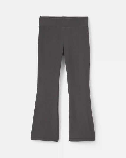 Girls Fleece Wide-Leg Pants - Black