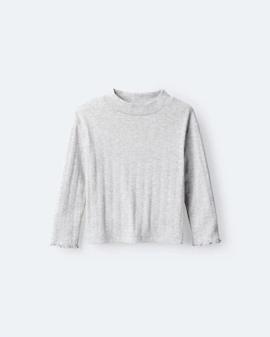 Toddler Girl Mock Neck Long-Sleeve Top - Heather Grey