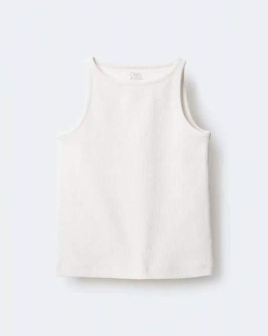 Toddler Girl Ribbed Playtime Tank Top - Cream