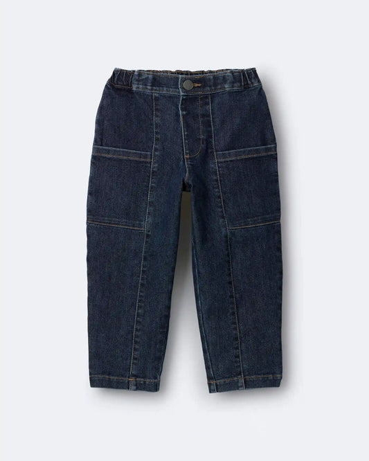 Toddler Pocket Pant in Denim - Blue