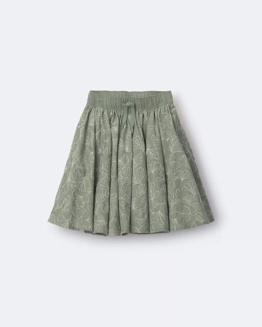 Toddler Girl Avenue Twirl™ Embroidered Midi Skirt in Floral Print - Green