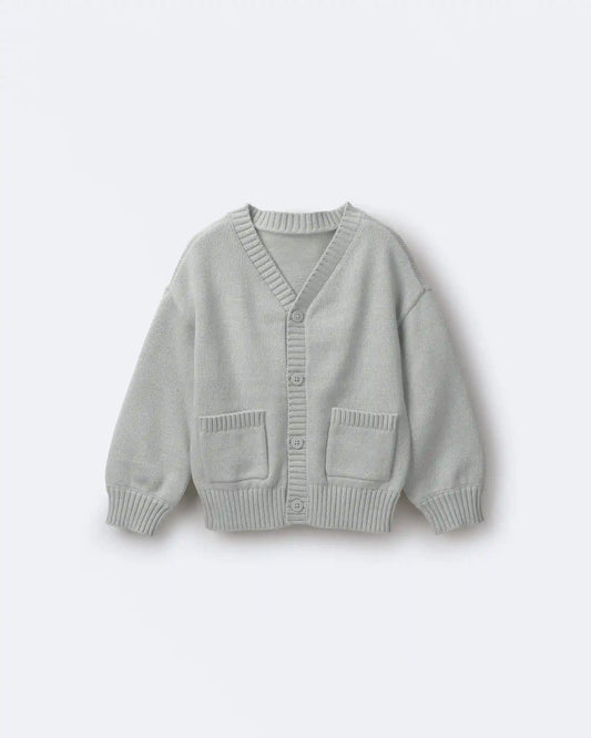 Toddler Girl Cardigan with Avenue Pockets - Light Blue
